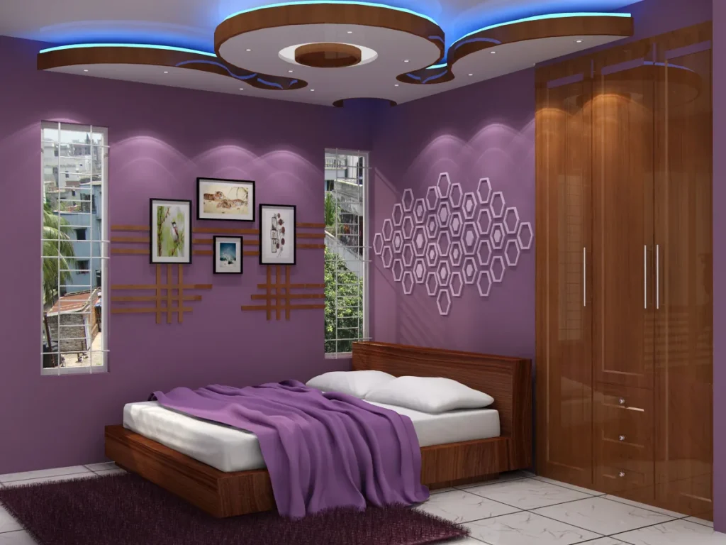 Contemporary Lavender Bedroom