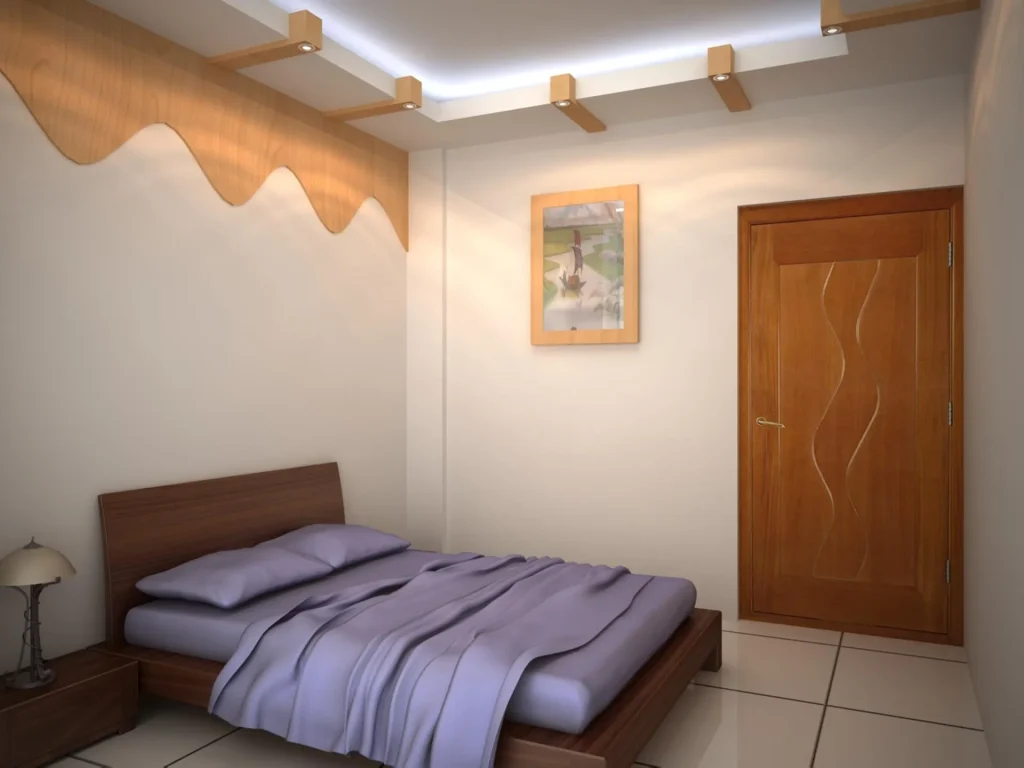 Contemporary Wooden Accent Bedroom