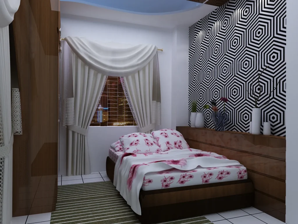 Hexagon Wallpaper Bedroom