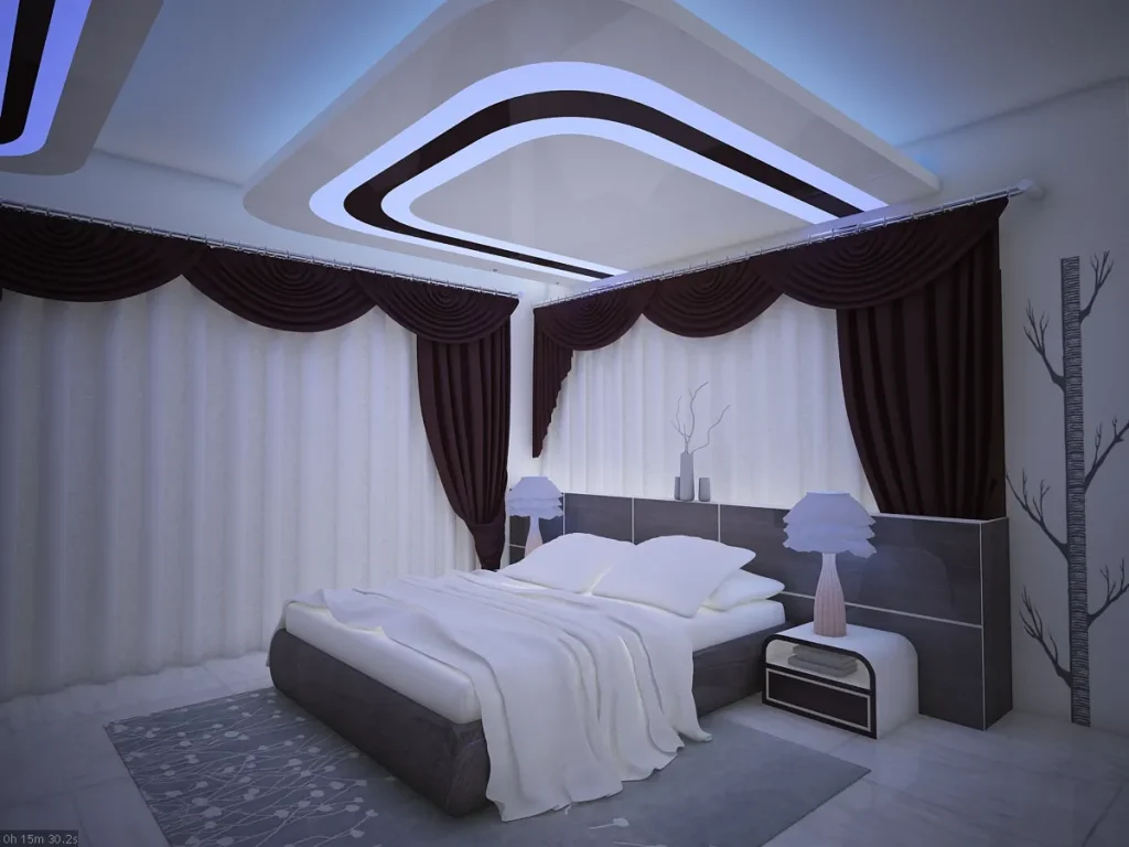 High-Contrast Contemporary Bedroom