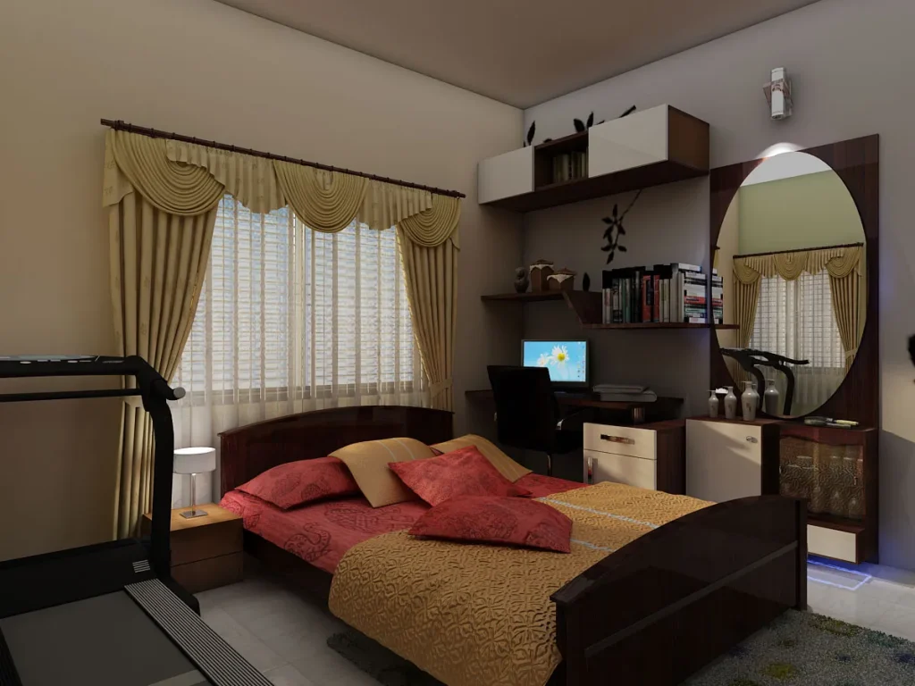 Integrated Home Office and Gym Bedroom