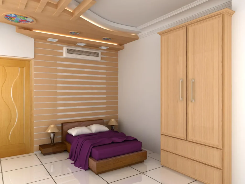 Light Wood Accent Bedroom
