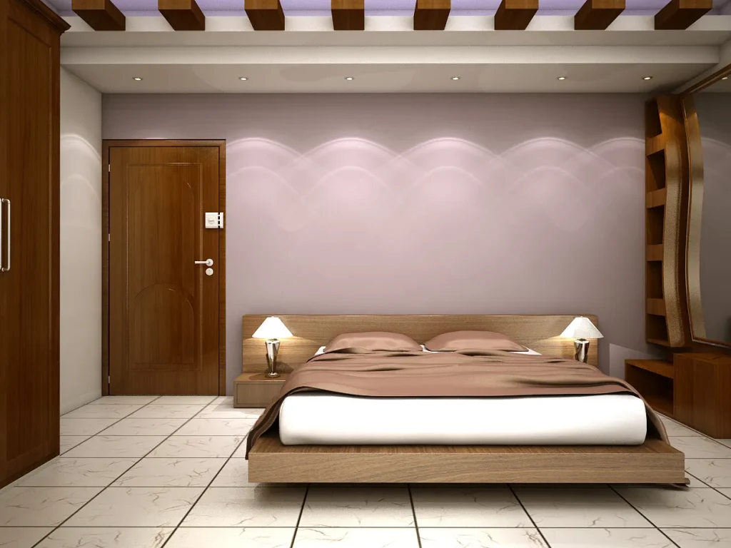 Minimalist Light Wood Platform Bedroom