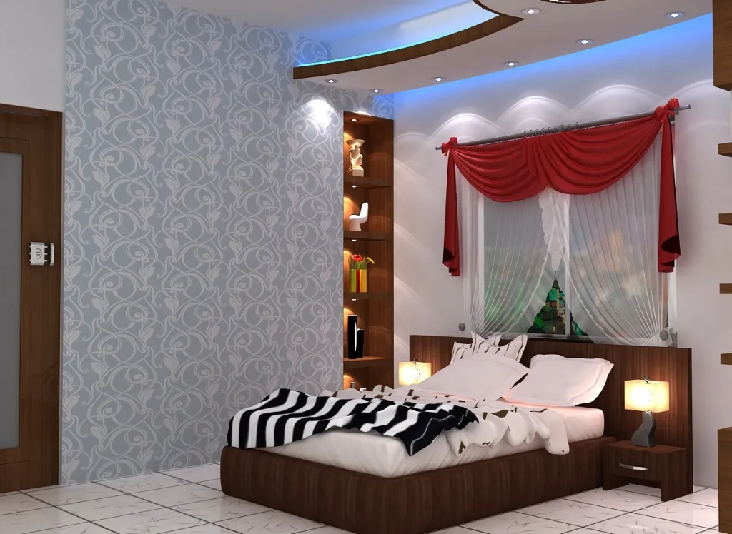 Modern Master Bedroom with Accent Wall