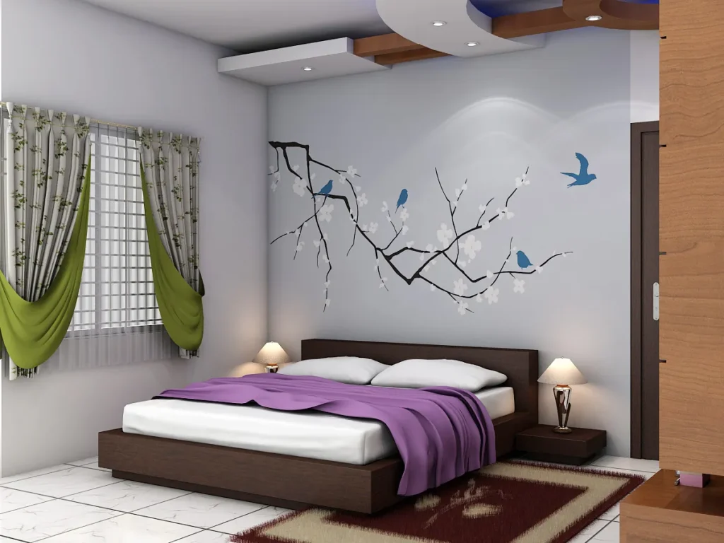Modern Nature-Themed Wall Decal Bedroom
