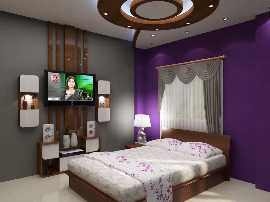 Modern Pop Purple Media Feature Bedroom