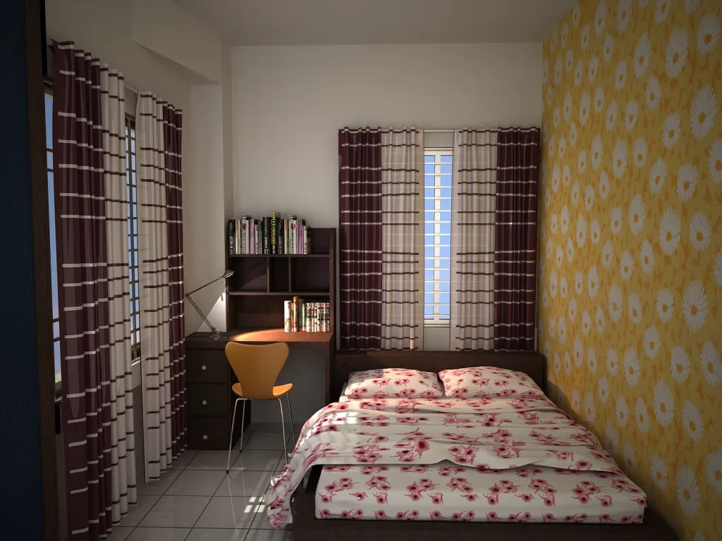 Patterned Study Bedroom