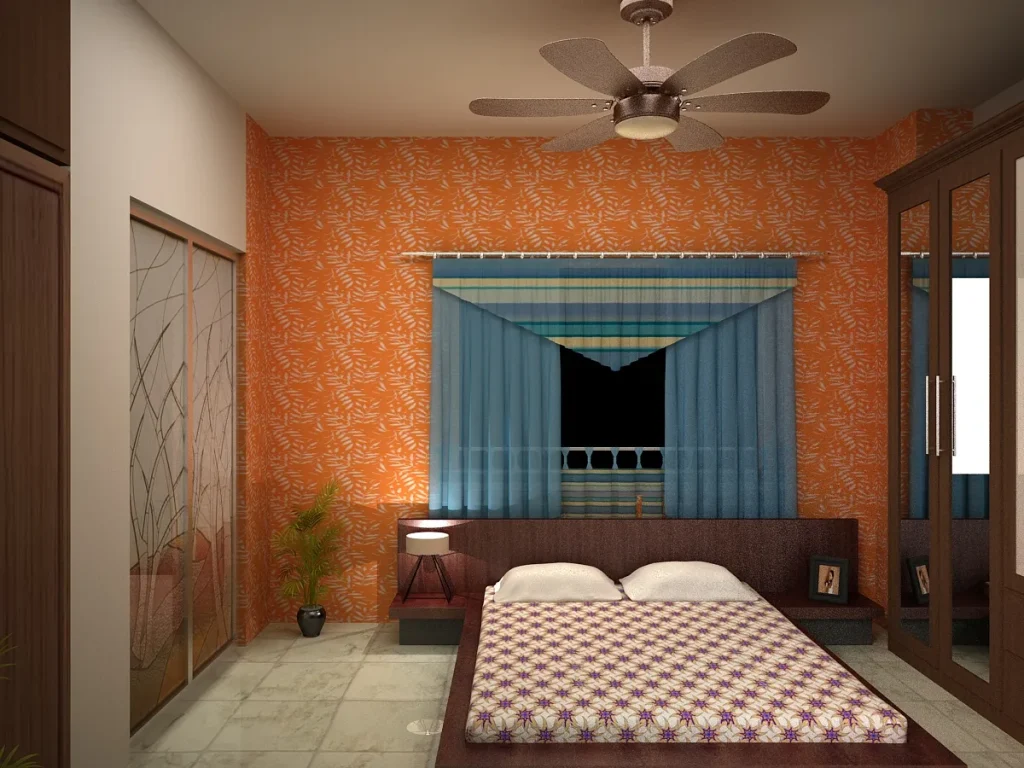 Patterned Wallpaper Bedroom