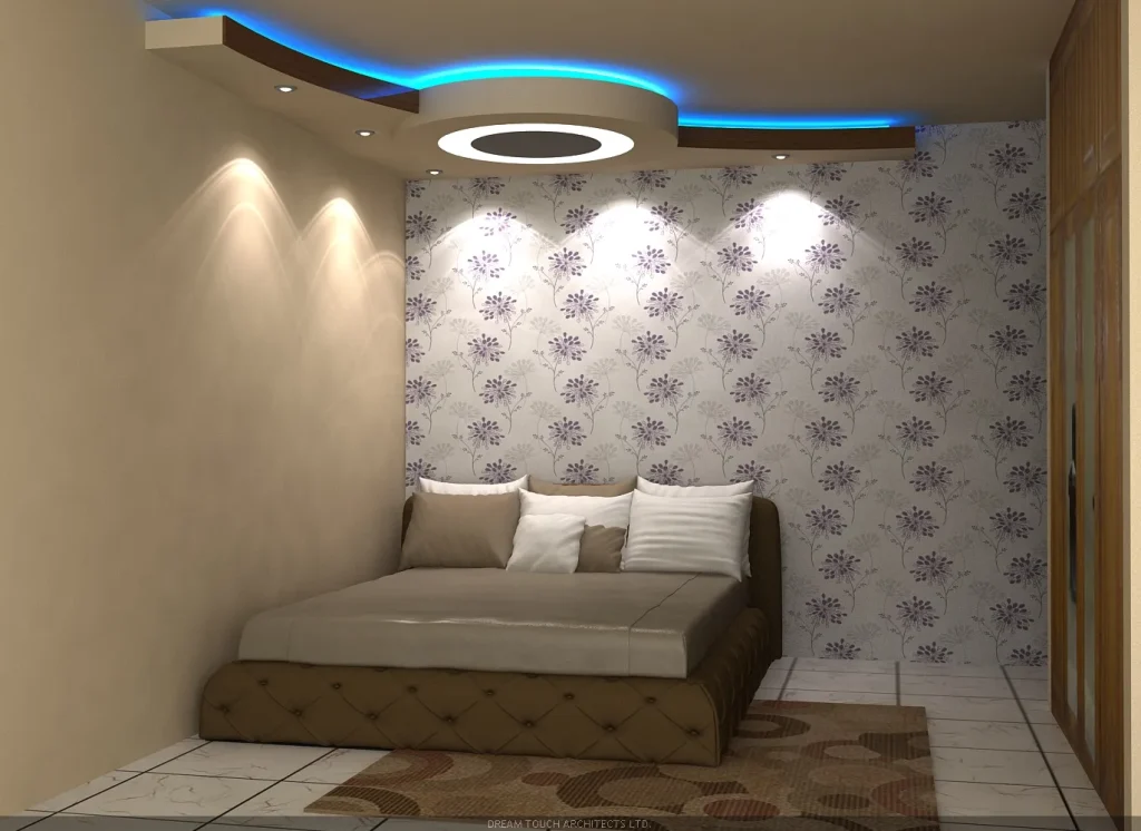 Small Bedroom with False Ceiling