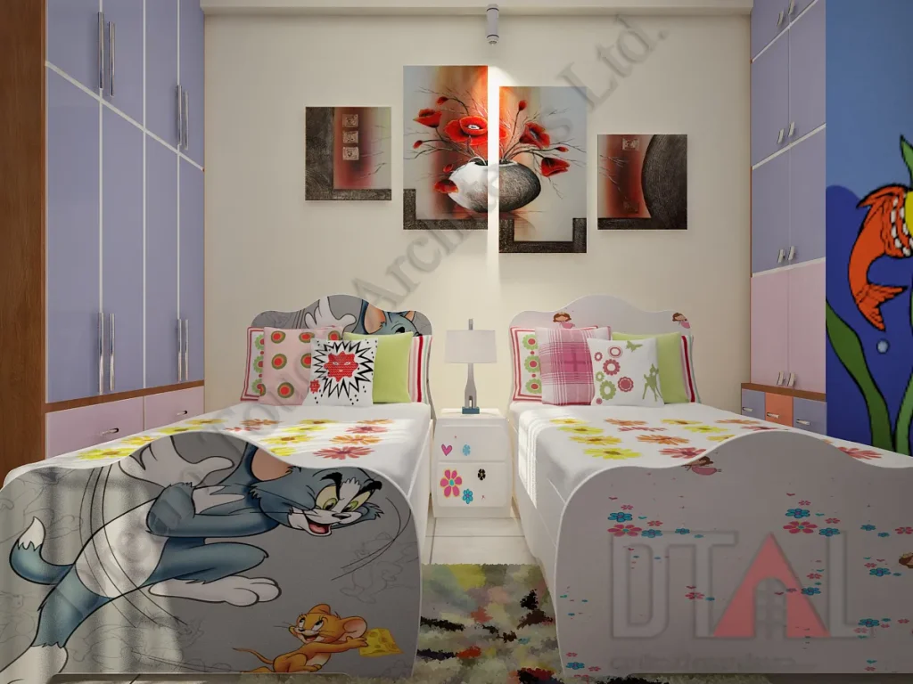 Themed Kids' Twin Bedroom