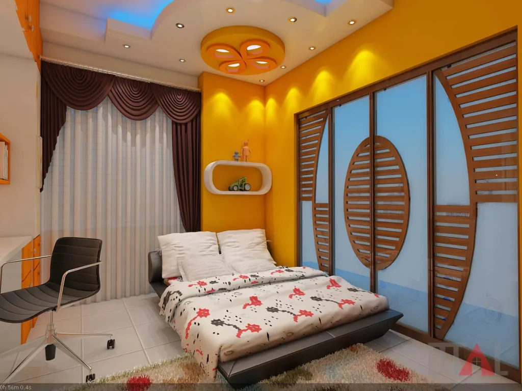Vibrant Yellow Bedroom