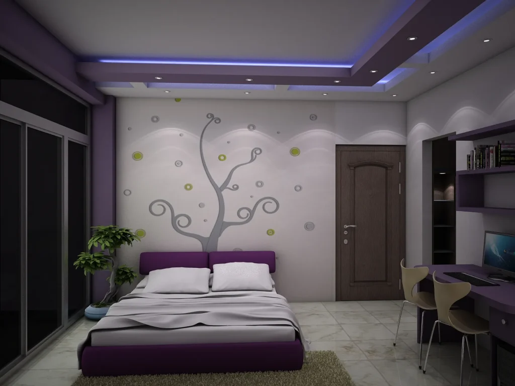 Violet Study Bedroom