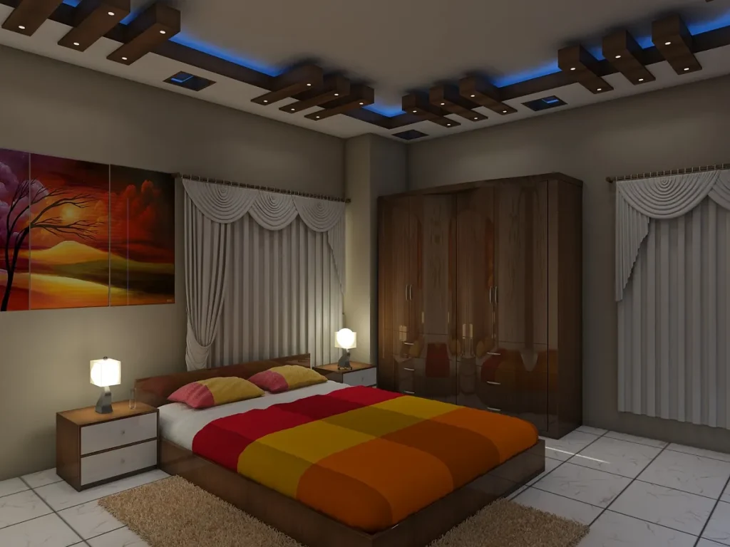 Warm Contemporary Bedroom (2)