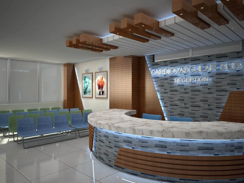 Hospital Reception and Waiting Area