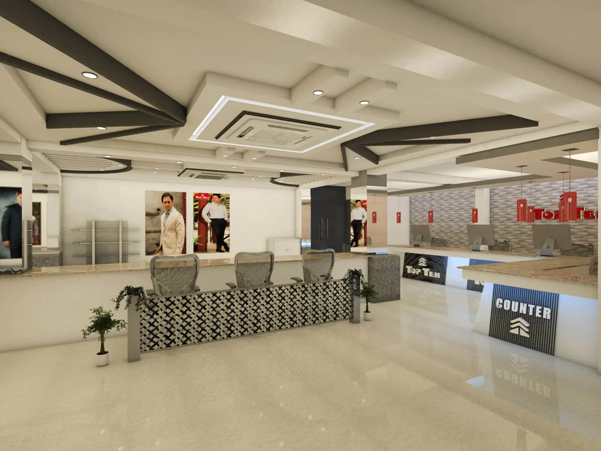 Modern Multilevel Shopping Mall Atrium Interior Design