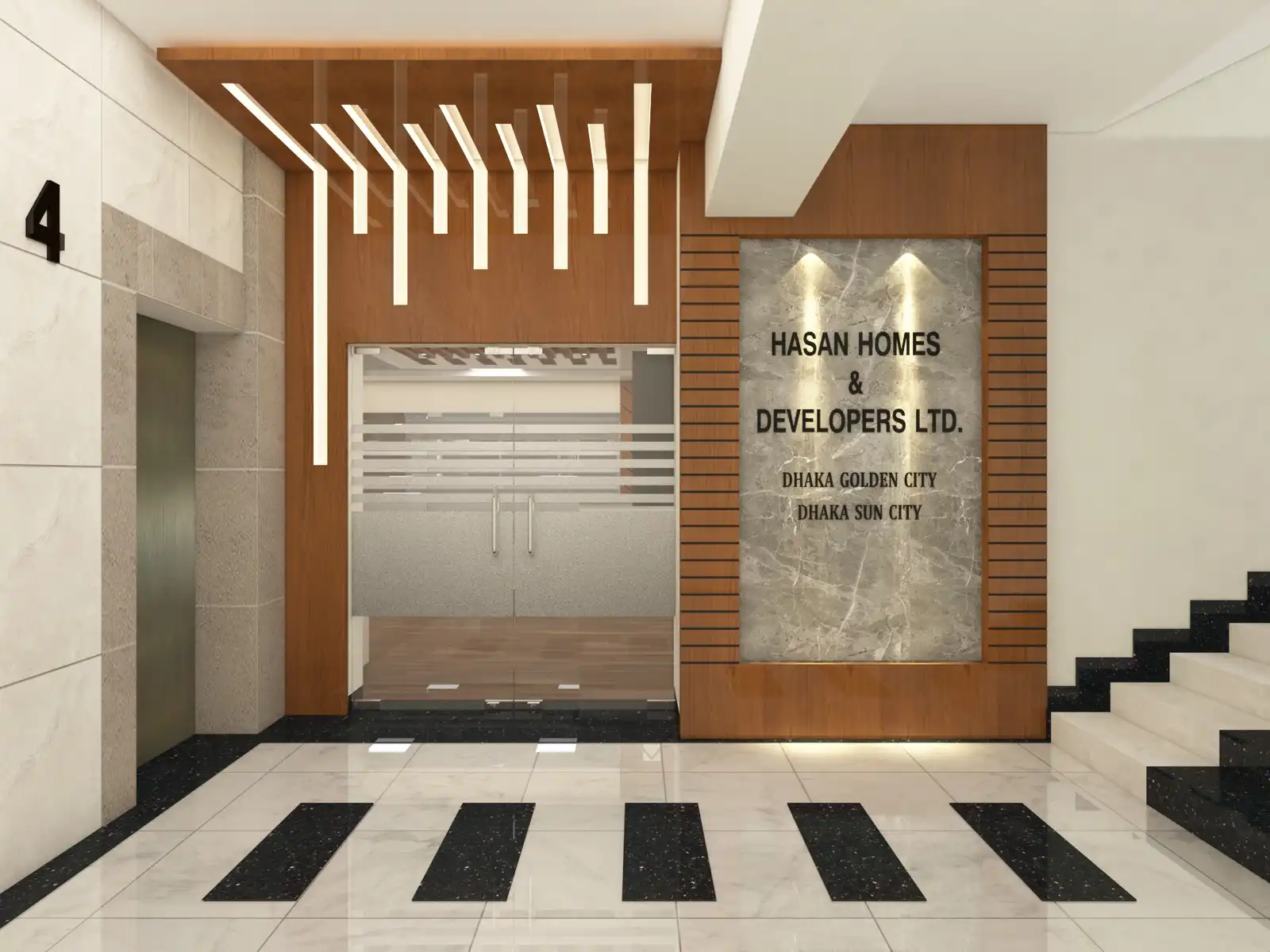 Stair Lobby Design-Hasan Homes & Developers Ltd